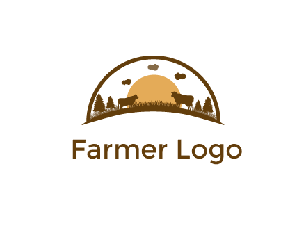 organic farm logo design