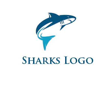 swimming shark symbol