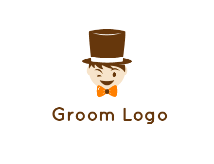 winking character with bow tie and top hat