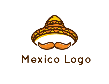 thick mustache and Mexican hat con