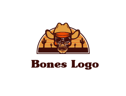 wild west skull logo