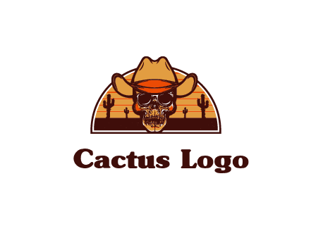 wild west skull logo