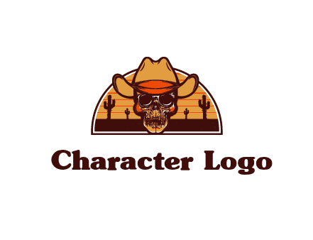 wild west skull logo