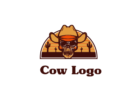 wild west skull logo