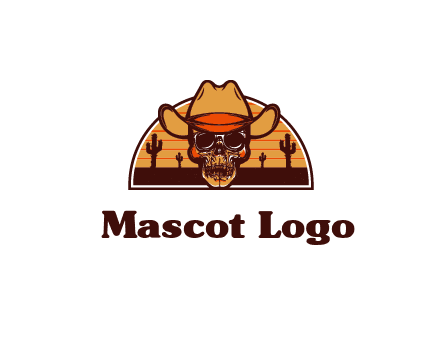 wild west skull logo