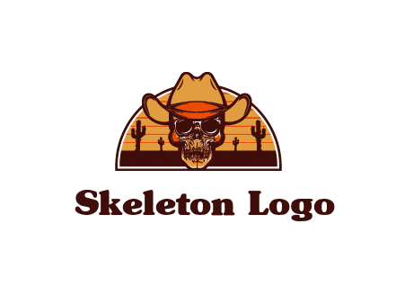 wild west skull logo