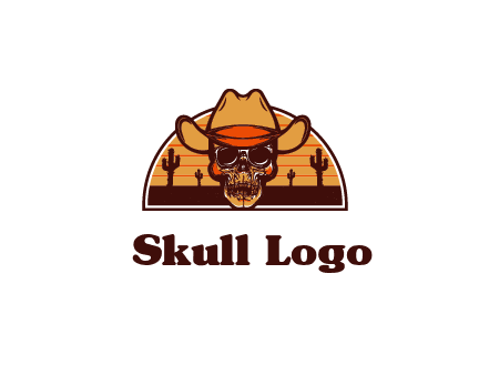 wild west skull logo