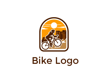 mountain biking logo