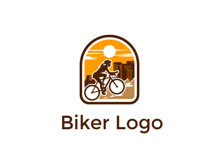 mountain biking logo