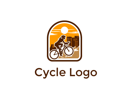 mountain biking logo