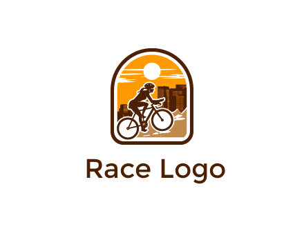 mountain biking logo