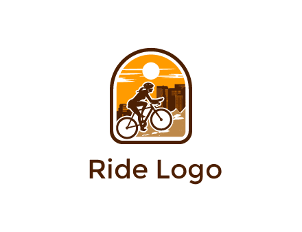 mountain biking logo