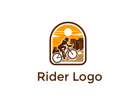 mountain biking logo