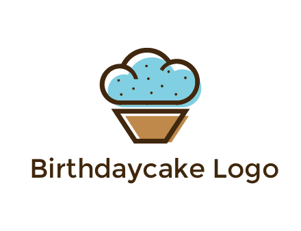 cupcake icon with cloud shaped frosting