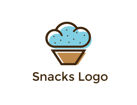 cupcake icon with cloud shaped frosting