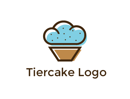 cupcake icon with cloud shaped frosting