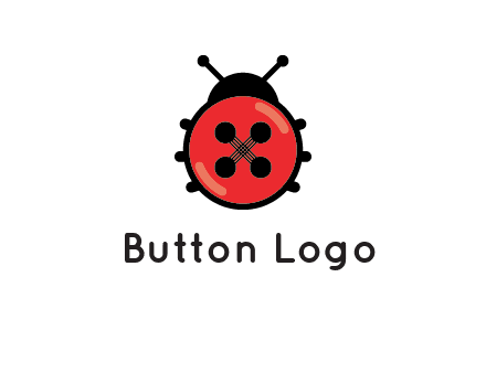 ladybug button illustration