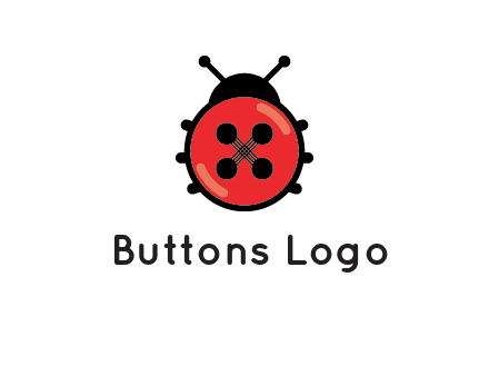 ladybug button illustration