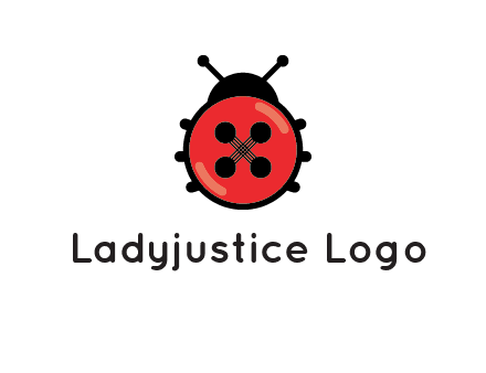 ladybug button illustration