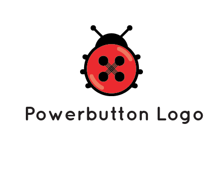 ladybug button illustration