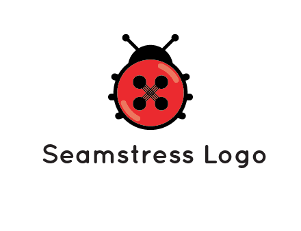 ladybug button illustration