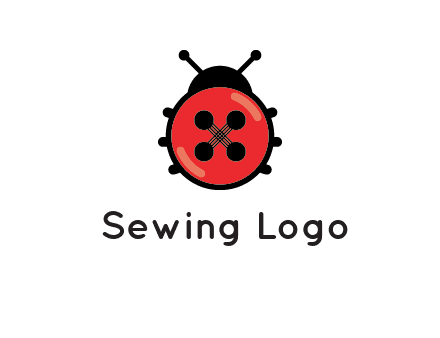 ladybug button illustration