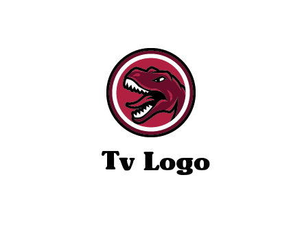 Tyrannosaurus rex or dinosaur logo