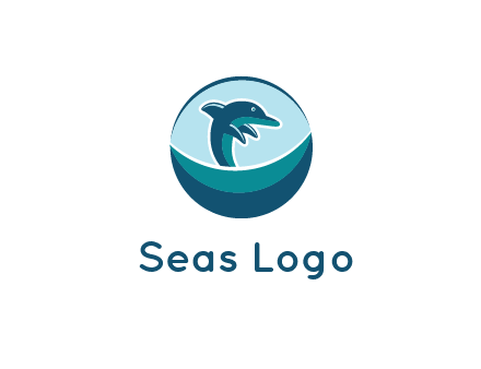 dolphin in the sea logo