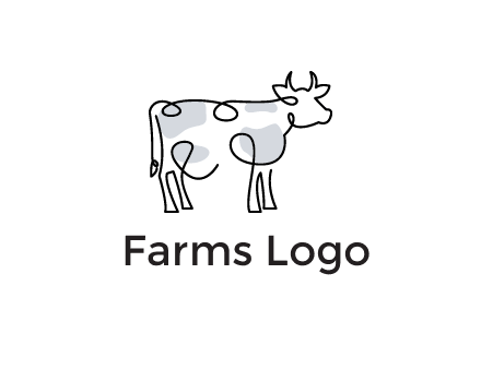 pen drawn cow icon