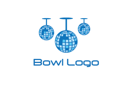 three disco balls logo