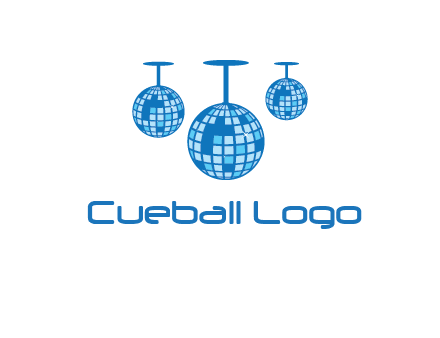 three disco balls logo