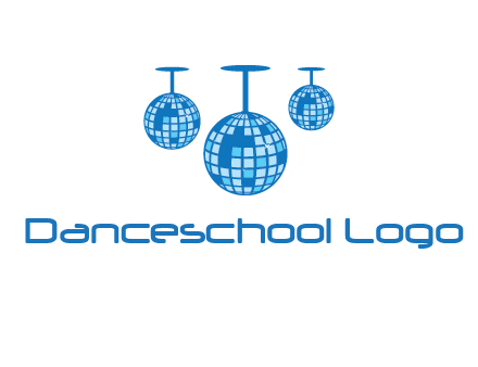 three disco balls logo