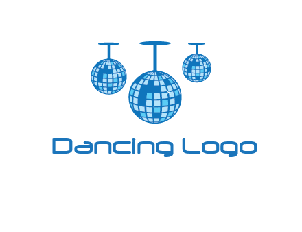 three disco balls logo