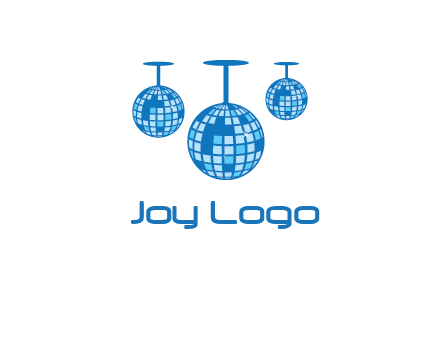 three disco balls logo