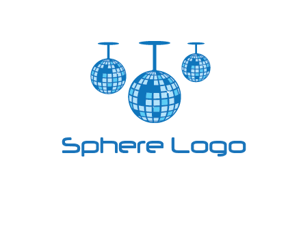 three disco balls logo