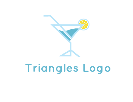 glass of juice with lemon beverage logo