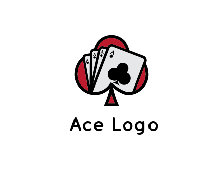 playing cards in spade logo