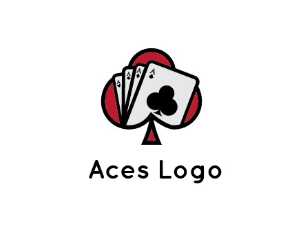 playing cards in spade logo