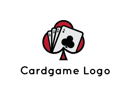 playing cards in spade logo