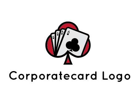 playing cards in spade logo