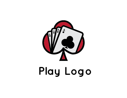 playing cards in spade logo