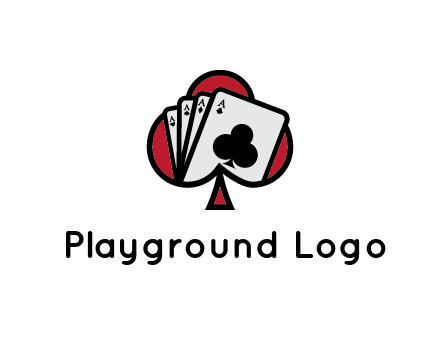 playing cards in spade logo