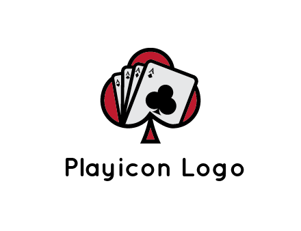 playing cards in spade logo