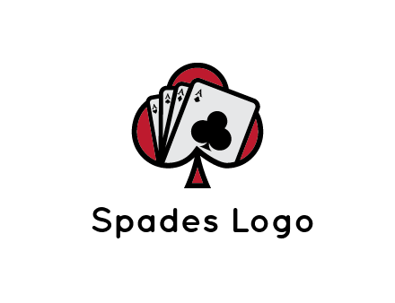 playing cards in spade logo