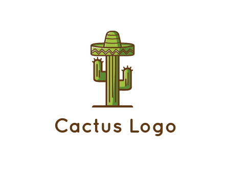 cactus wearing Mexican hat