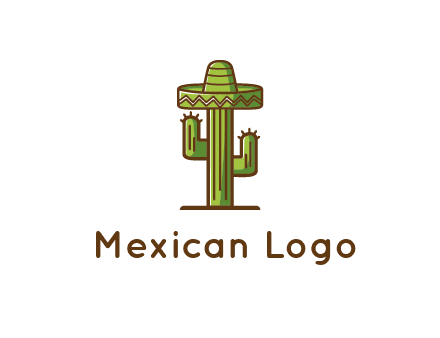 cactus wearing Mexican hat