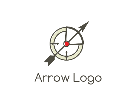 arrow across compass