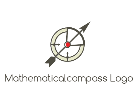 arrow across compass