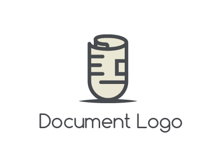 rolled up document logo