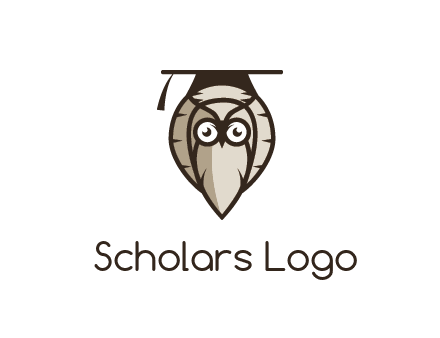 owl wearing scholar hat